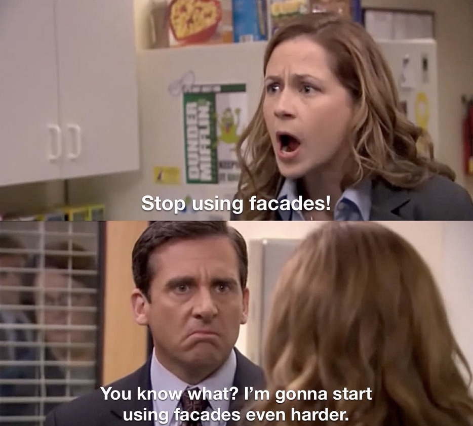 Joyful facades and how to write them